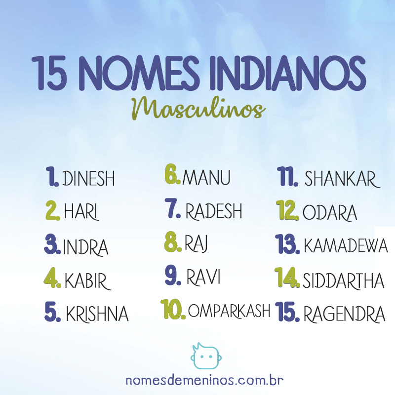 15 Nomes Indianos Masculinos