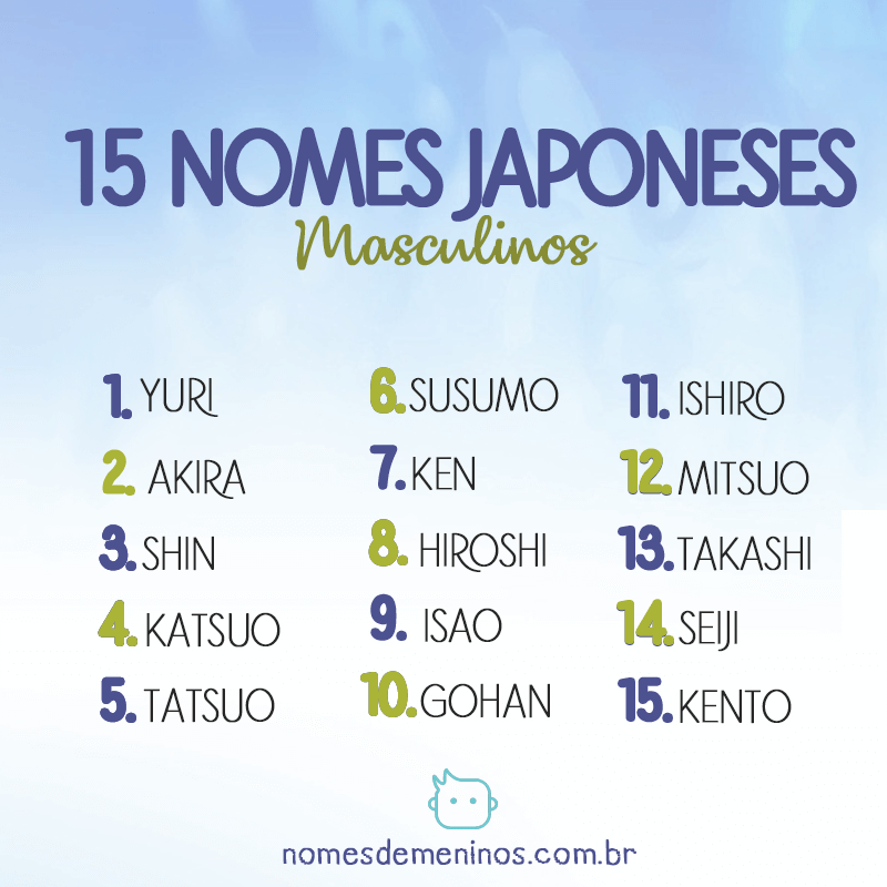 15 Nomes Japoneses Masculinos