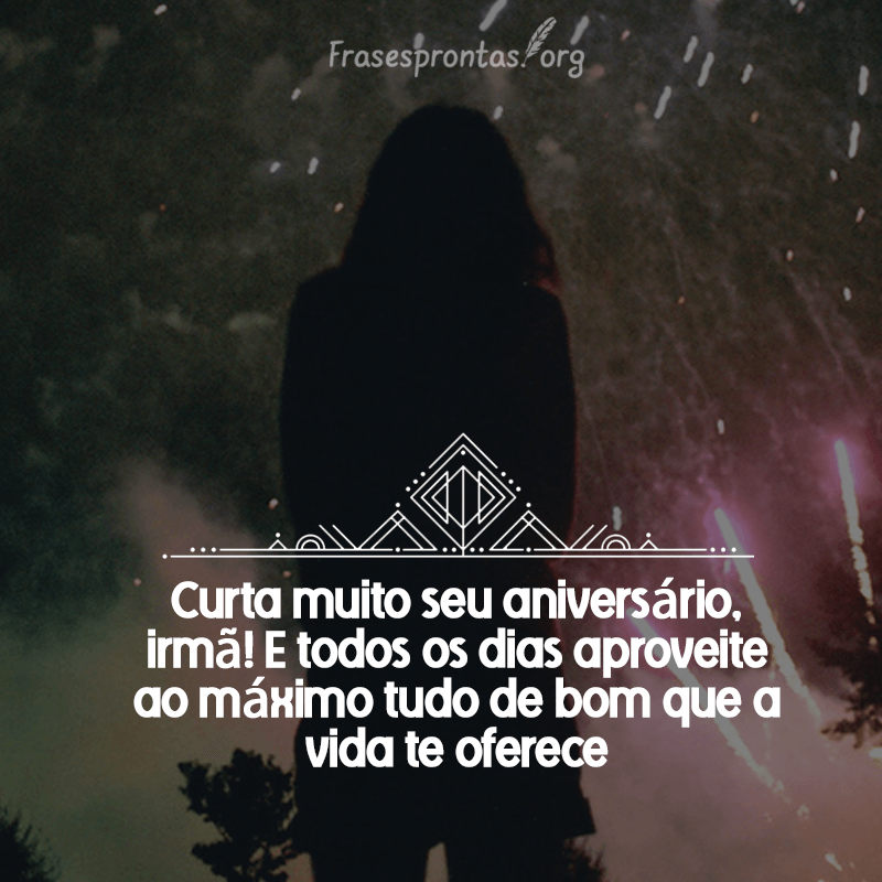 Feliz aniversário Irmã