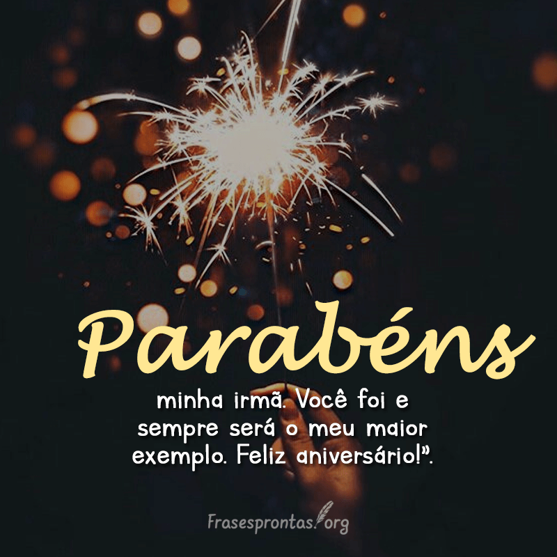 Feliz aniversário Irmã