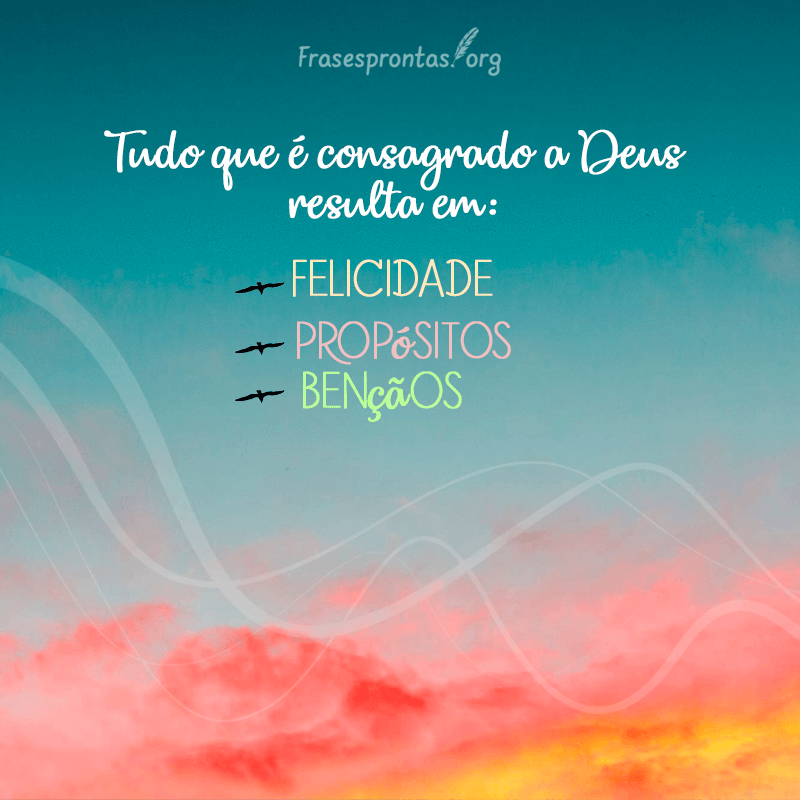 Frase de Deus abençoada