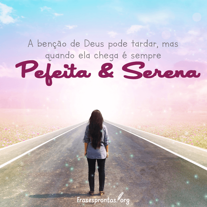 Frase de Deus abençoada