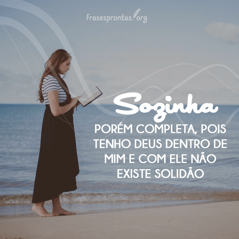 Frase Sozinha com Deus