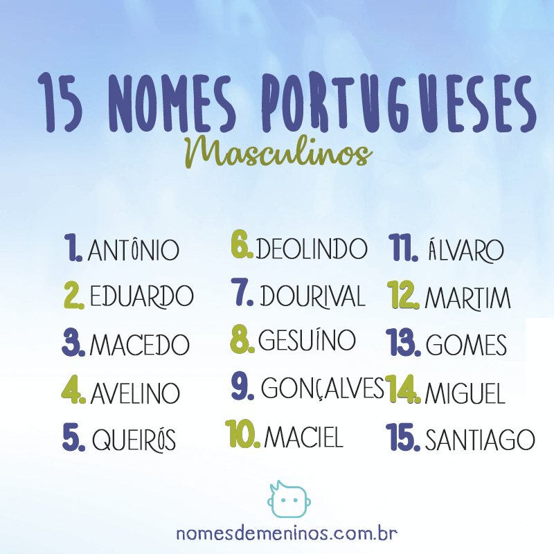 NOMES PORTUGUESES