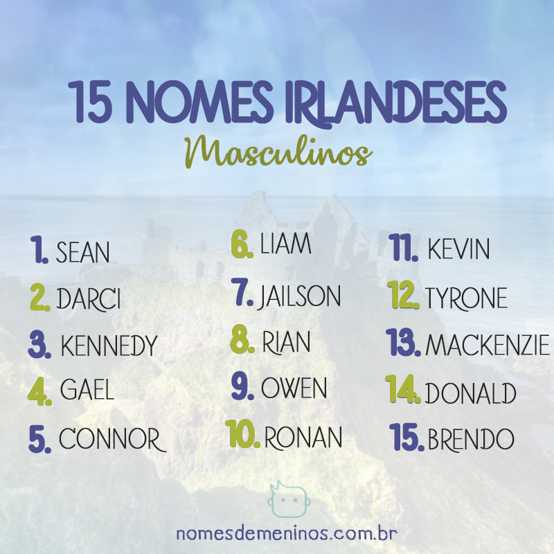 15 nomes Irlandeses masculinos e seus significados para batizar seu filho