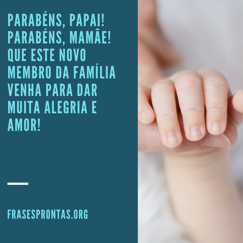 Frase de nascimento de bebê Frase de nascimento de bebê