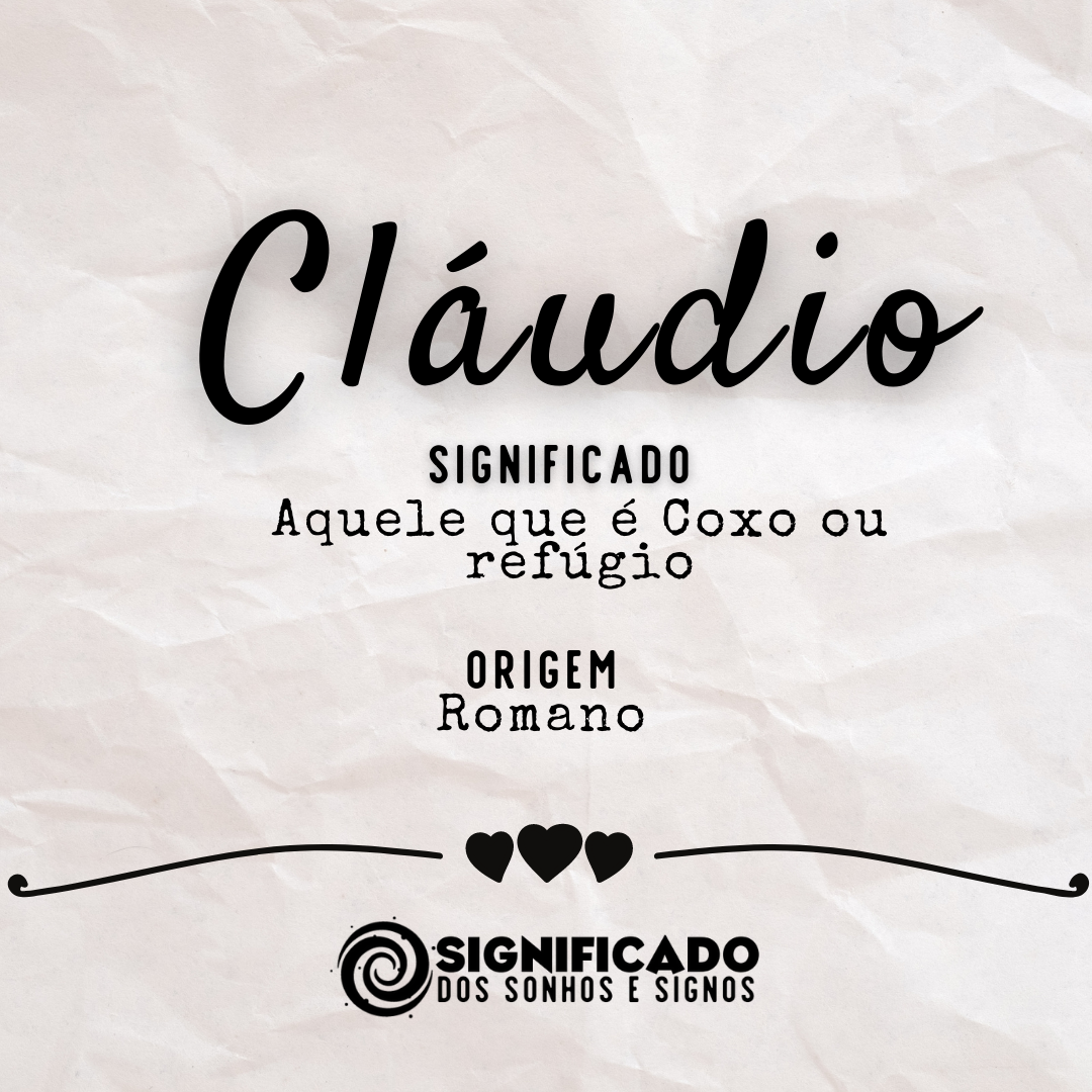 Significado do nome Cláudio