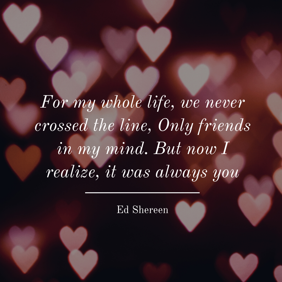 Frase de música romântica Ed Shereen Frase de música romântica Ed Shereen