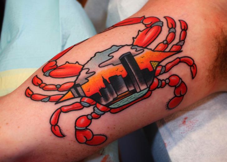 tattoo caranguejo