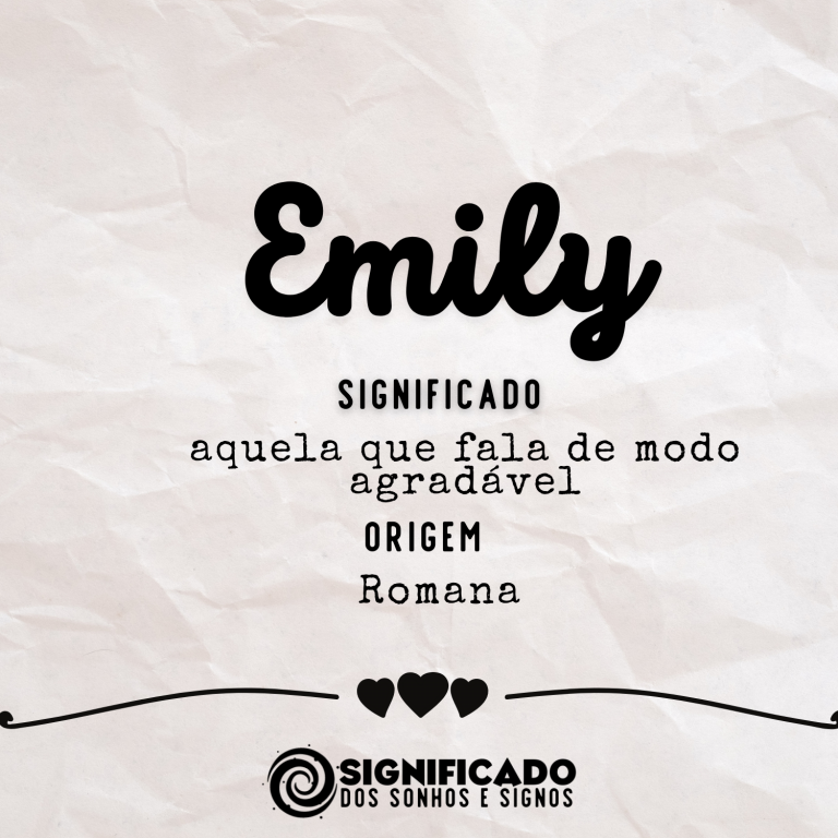 Emily Significado do nome, origem e popularidade