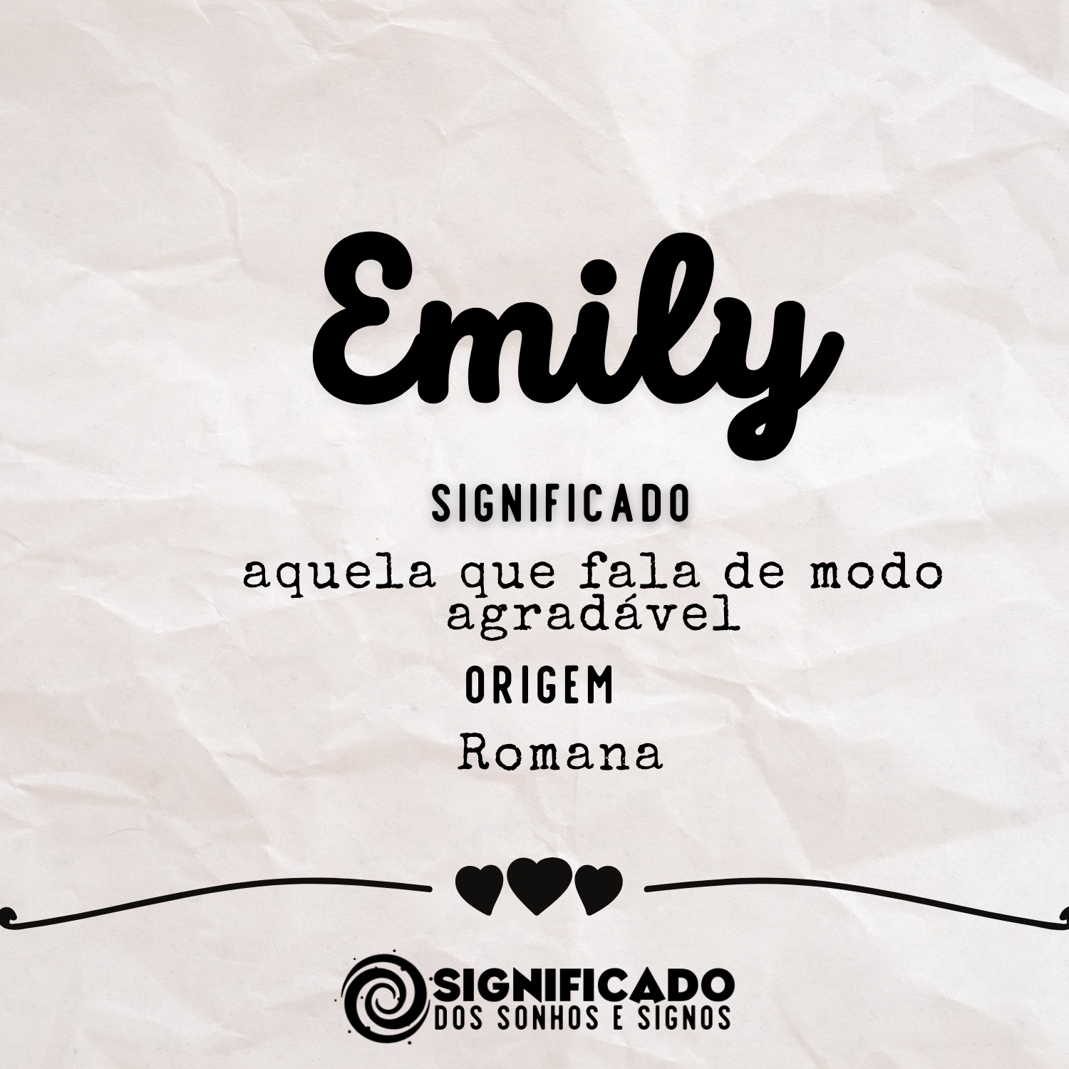 Emily – Significado do nome, origem e popularidade